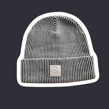 Charger l'image dans la galerie, Bonnet Tricot Blanc-Noir